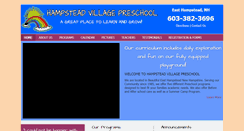 Desktop Screenshot of hampsteadvillagepreschool.com
